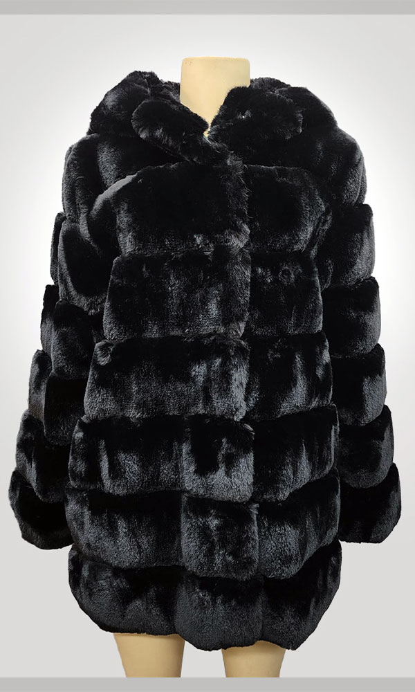 BCBGMAXAZRIA Faux Fur Black