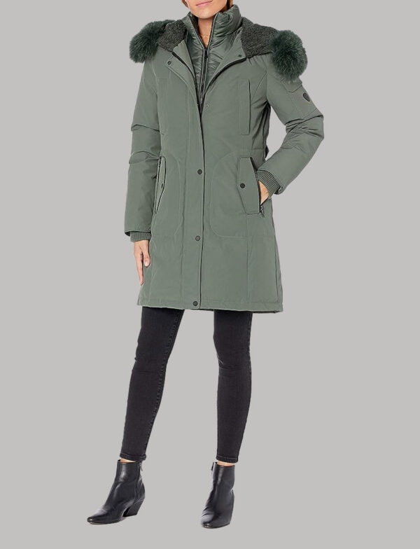 Madison Women’s Fox Fur Trim & Down Puffer Parka - Image 4