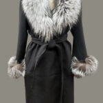 Madison Cashmere Wool Black with Silver Fox Detachable