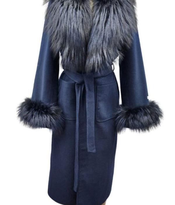 FOX CASHMERE LONG COAT