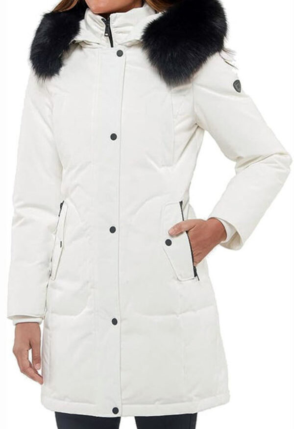 Madison Women’s Warm Winter Parka with Fox Fur Trimmed Hood