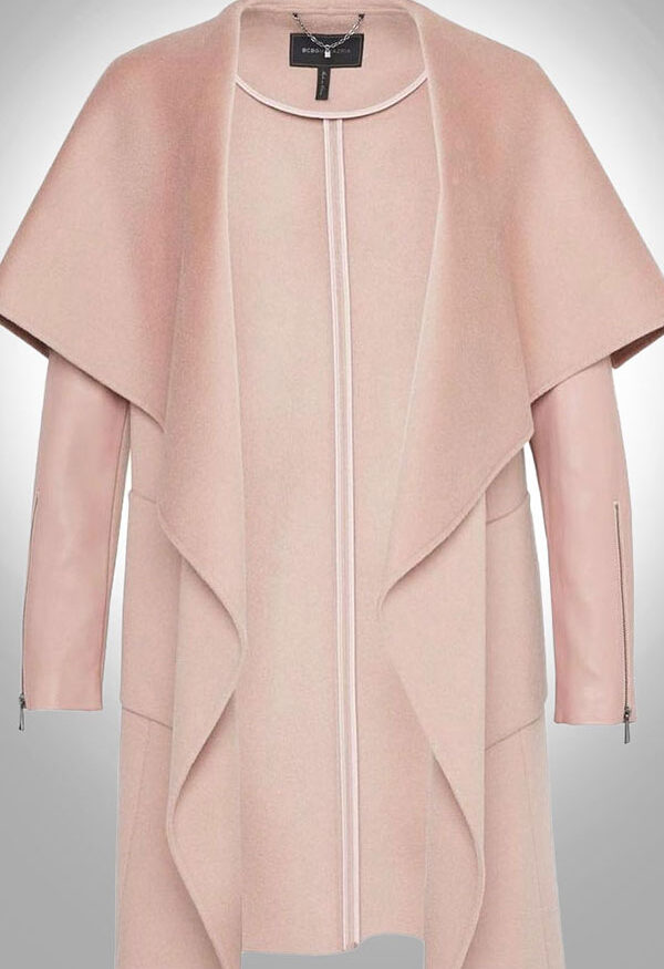 BCBGMAXAZRIA Women’s Draped Front Wool Coat