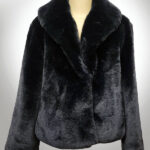 BCBGMAXZARIA Shawl Collar Faux Fur