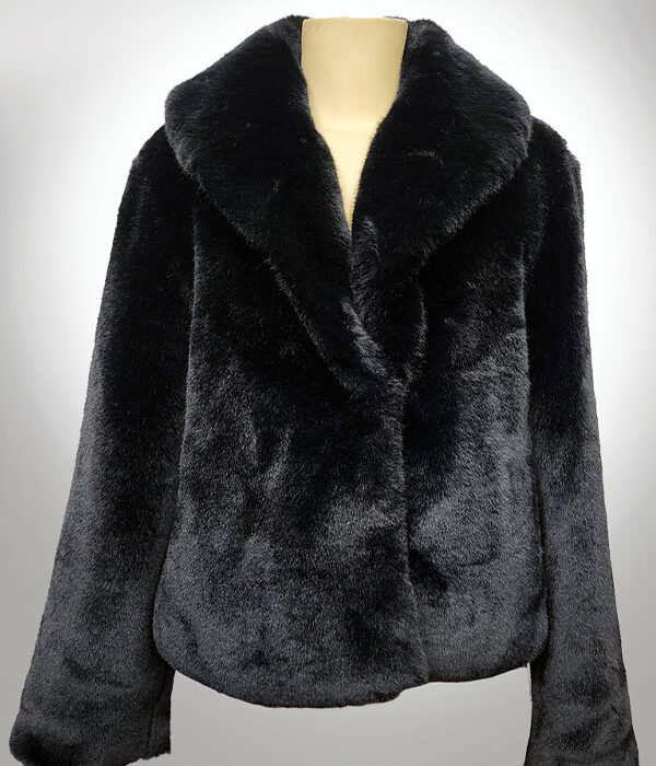 BCBGMAXZARIA Shawl Collar Faux Fur