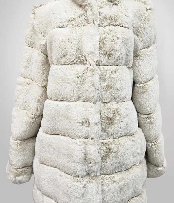 BCBGMAXZARIA Luxury Faux Fur Walker with Hood