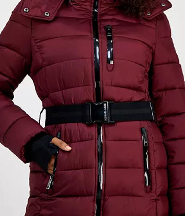 Michael Women's Belted Hooded Puffer Coat
